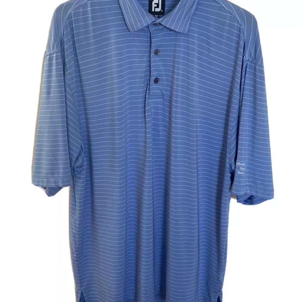 FJ FootJoy Golf Polo Shirt Stripe Short Sleeve XL